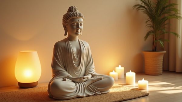 Réveillez votre intérieur avec une statue bouddha femme unique